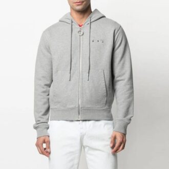 SS21 Arrow Embroidered Zipper Slim Fit Version Grau