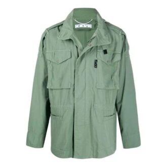 SS21 Arrows Logo Einfarbig Mehrfach-Taschenjacke Grün
