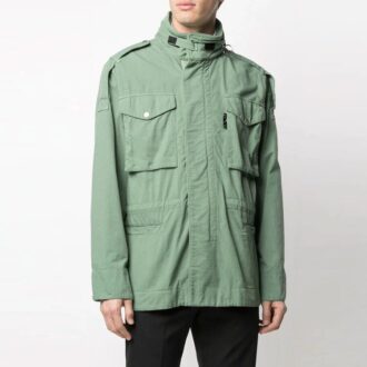 SS21 Arrows Logo Einfarbig Mehrfach-Taschenjacke Grün