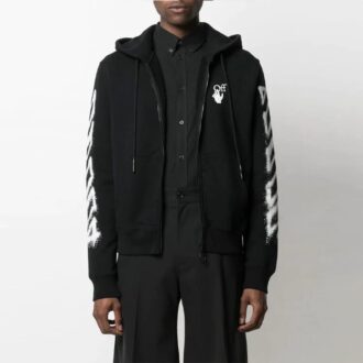 SS21 Arrows-Muster, lockere Passform, schwarz