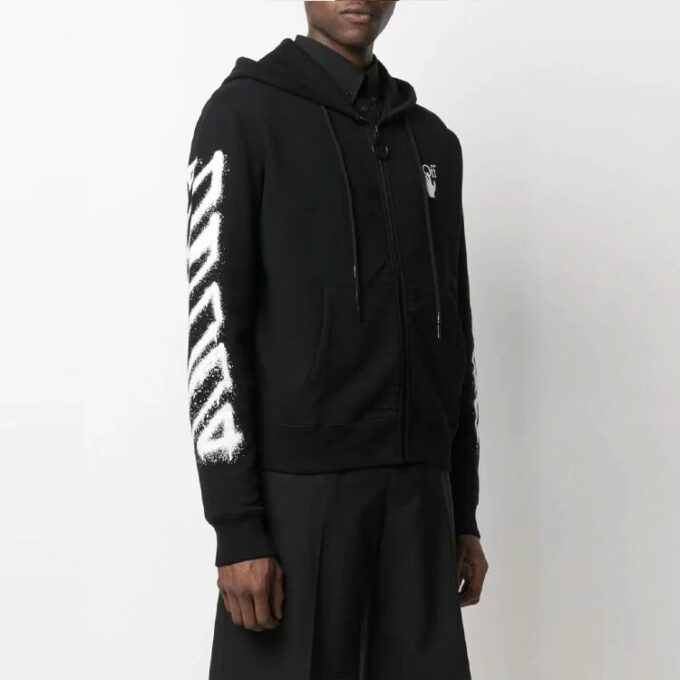 SS21 Arrows-Muster, lockere Passform, schwarz