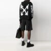 SS21 Arrows-Muster, lockere Passform, schwarz