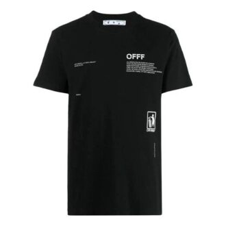 SS21 Arrows-Print Rundhalsausschnitt Print Kurzarm Standardversion Schwarz