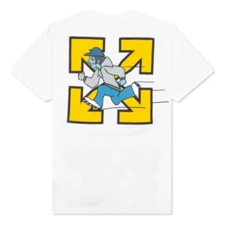 SS21 B-Boy Rundhals-Pullover mit Aufdruck, kurzärmelig, Slim Fit, Weiß