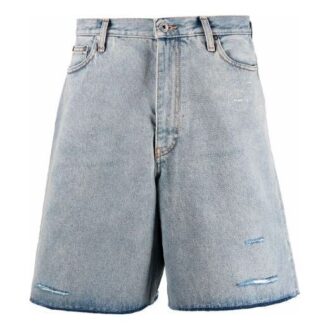 SS21 Baumwoll-Denim-Shorts, lockere Passform, blau