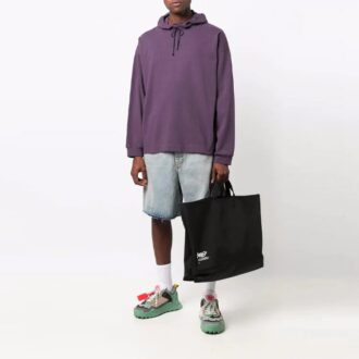 SS21 Baumwoll-Denim-Shorts, lockere Passform, blau