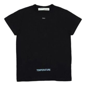 SS21 Baumwoll-Streifenmuster Rundhalsausschnitt Shorts-Version Schwarz