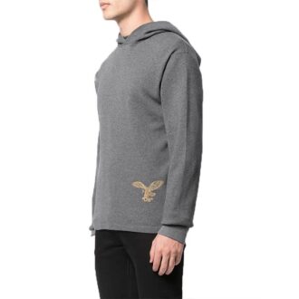 SS21 Baumwoll-T-Shirt mit gesticktem Logo, Standardausführung, Grau