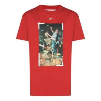 SS21 Bedruckt Rundhalsausschnitt Shorts Kurzarm Locker sitzend Rot