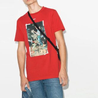 SS21 Bedruckt Rundhalsausschnitt Shorts Kurzarm Locker sitzend Rot