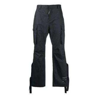 SS21 Bedruckte Cargo-Hose für den Freizeitbereich, Version Schwarz