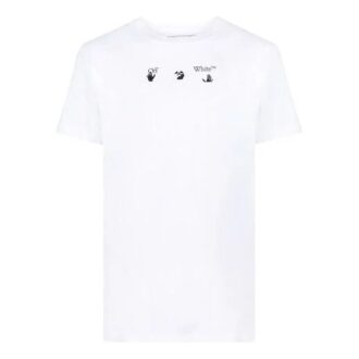 SS21 Bolt Arrows Alphabet-Print Shorts-T-Shirt Standardversion Weiß