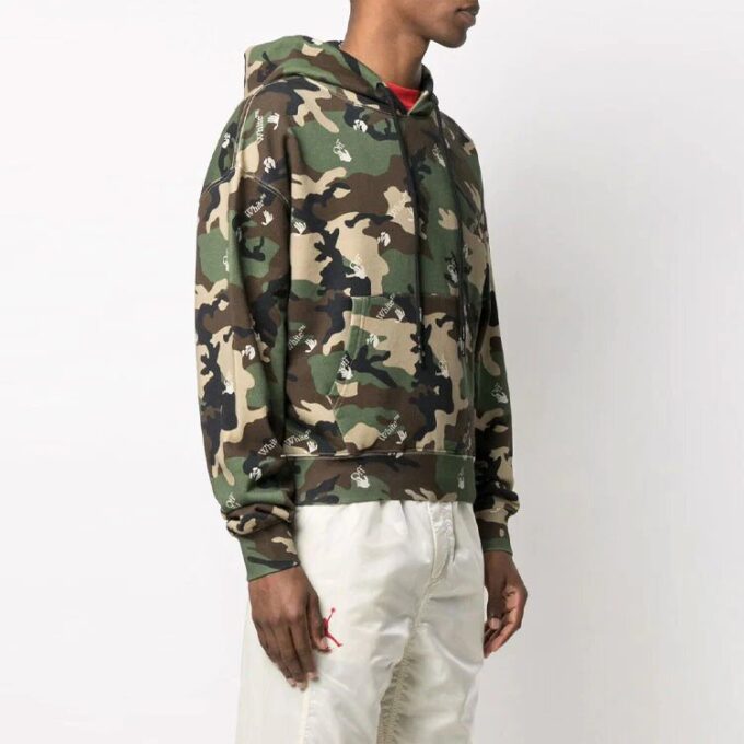 SS21 Camouflage-Allover-Print, lockere Passform, grün