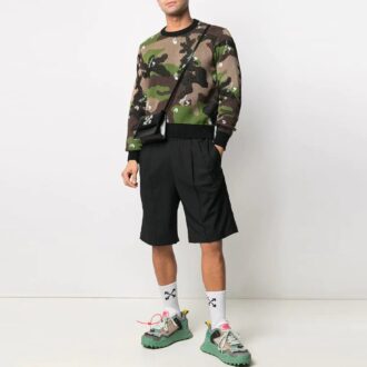 SS21 Camouflage-Strick, grün, Camouflage