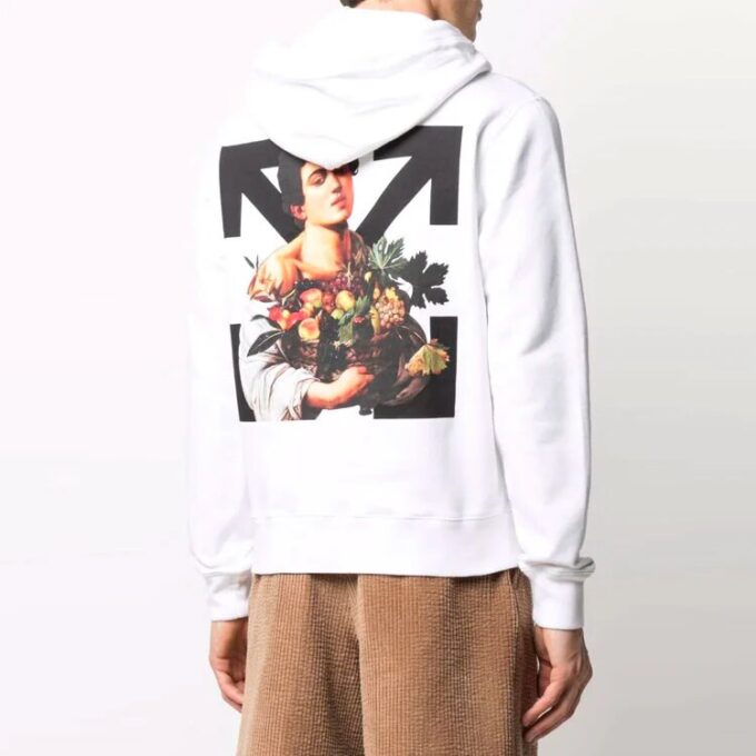 SS21 Caravaggio Jungen-Logo-Print Schnürung, lockere Passform, Weiß