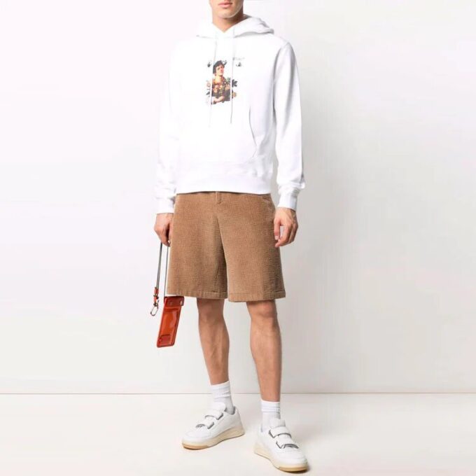 SS21 Caravaggio Jungen-Logo-Print Schnürung, lockere Passform, Weiß