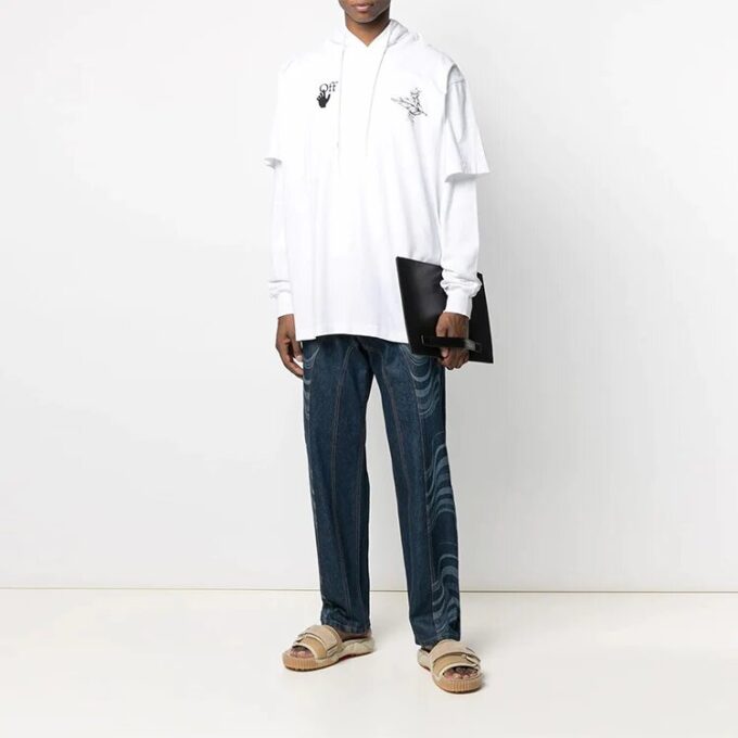 SS21 Casual-Muster-Print Weiß