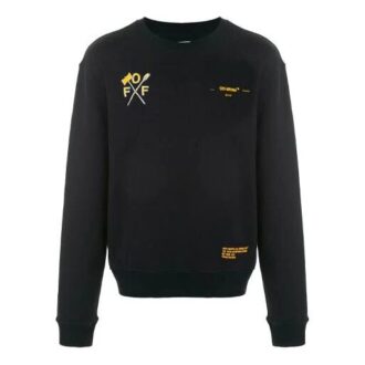 SS21 Casual-Pullover mit Rundhalsausschnitt und Alphabet-Print, schwarz