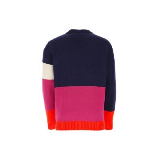 SS21 Colorblock-Logo Rundhalsausschnitt Langarm Blau