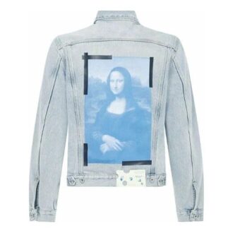 SS21 Denimjacke mit Rückseitendruck Blau