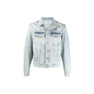 SS21 Denimjacke mit Rückseitendruck Blau