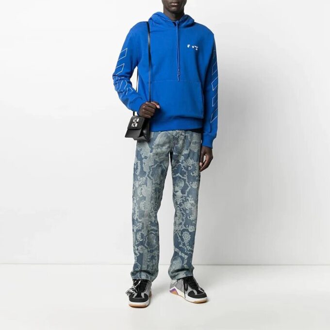 SS21 Diag-Logo-Print, lockere Passform, blau