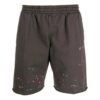 SS21 Gemusterte, locker sitzende Shorts für den Sport, grau