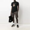 SS21 Gemusterte, locker sitzende Shorts für den Sport, grau