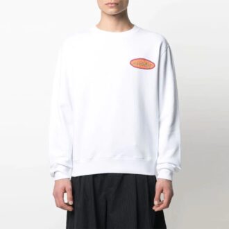 SS21 Logo-Alphabet-Print Rundhals-Pullover-Version Weiß
