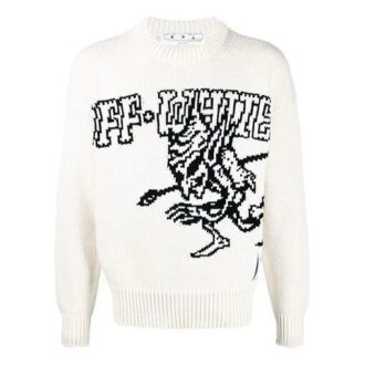 SS21 Muster Rundhalsausschnitt Strick Weiß
