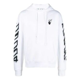 SS21 Spray Marker Logo Printing Loose Fit Weiß