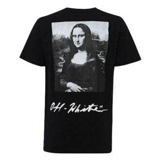 SS19 Mona Lisa Print Kurzarm Shorts