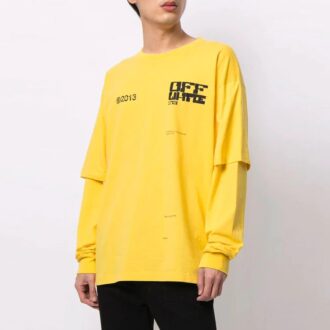 Unisex SS21 Logo-Aufdruck Sweatshirt Gelb